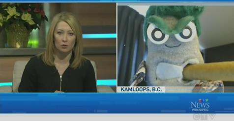 CTV's <a href="/ColleenCTV/">Colleen Bready</a> speaks with Ed the Sock about his War on Stupid tour, in Winnipeg Dec. 7. bit.ly/2KRF4rV