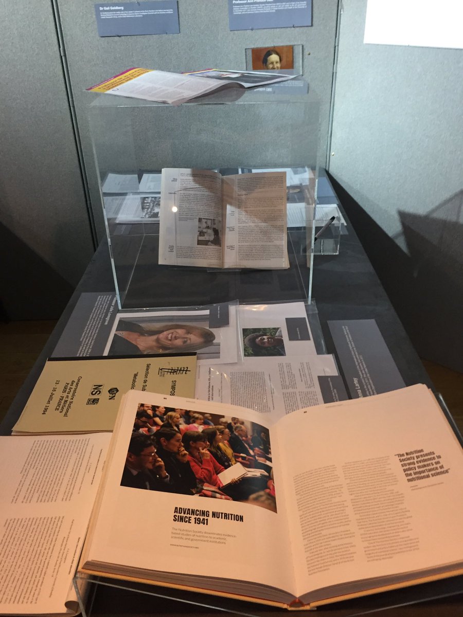 NutritionSoc's tweet photo. #nsarchives on display #nswinter18 @RSMprofs visit in the next break to write the name of your biggest nutritional science influence on the graffiti wall https://t.co/HOyTWusZlU