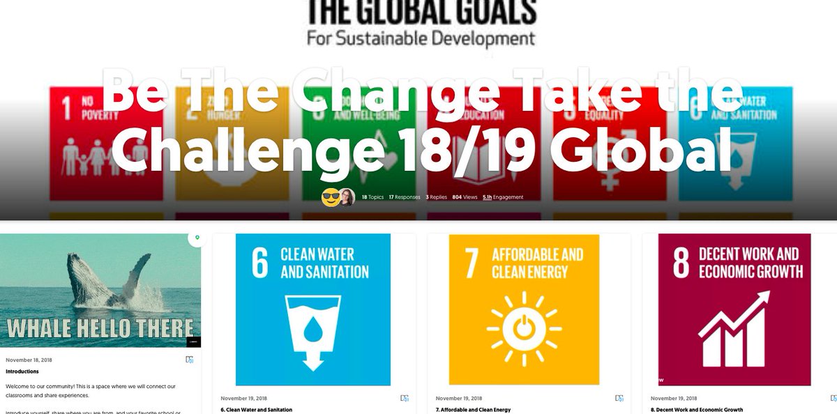 JCasaTodd's tweet image. Looking forward to the contributions of the #bethechangetakethechallenge1819 teachers and students! #TeachSDGs