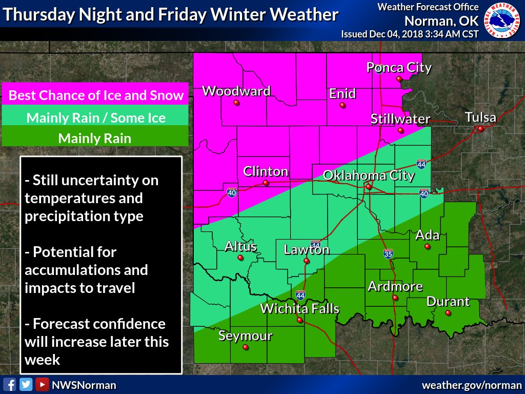 NWS Norman on Twitter "Tuesday 6AM update New forecast data did not