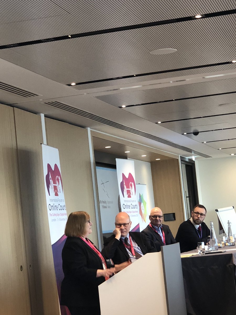 odrtraining's tweet photo. Caroline Sheppard of Traffic Penslty Tribunal says, at #onlinecourtsforum18 , that importants it’s “assisted digital” service still uses the main, not an offline system , but via a proxy @computersandlaw @richardsusskind #ODR #ADR #onlinecourts @HMCTSgovuk @CEOofHMCTS https://t.co/1TxyPilpVM