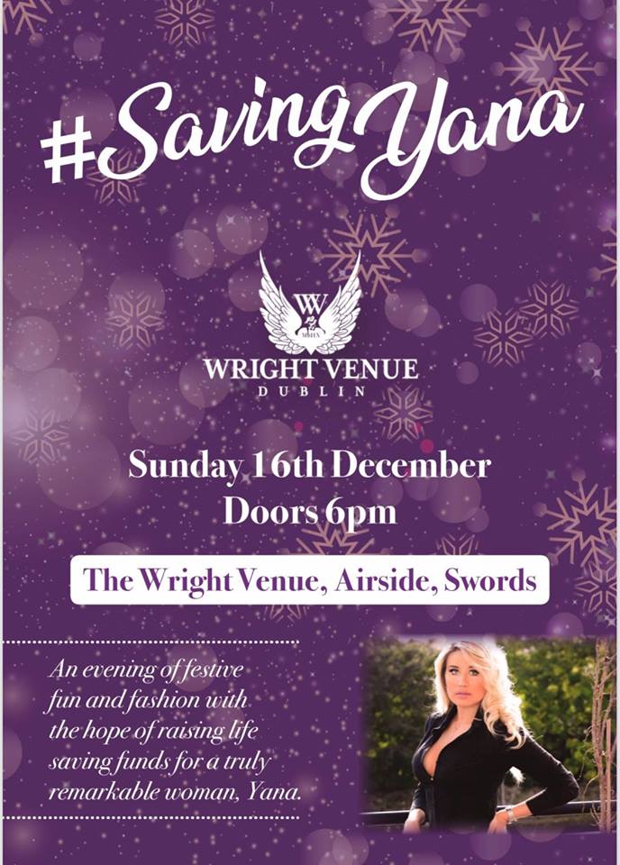 Visit #savingYana Facebook event.
Tickets eventbrite.ie/e/saving-yana-…  #saveYana  #cancer #cervicalcancer #fuckcancer #charityevent #fundraiser #fundraisingideas #charity #lovindublin #dublinevents #dublinevent #dublineventguide #fashionshow #beautyevent #cancersucks #cancersurvivor