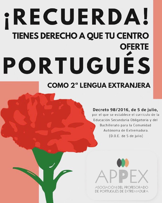 sandraceliahc's tweet image. Aviso a la comunidad educativa #tuderechoporley #portuguéssegundalengua #appex
