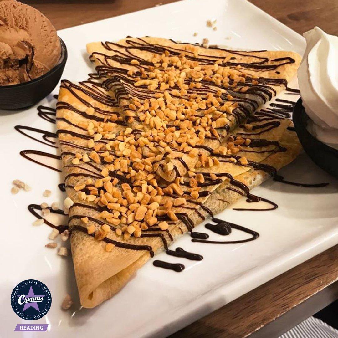 CreamsReading's tweet photo. How about some warm crepes to go with the weather today?

#creams #creamsresding #crepes #nuts #chocolate https://t.co/AYt9RanACk