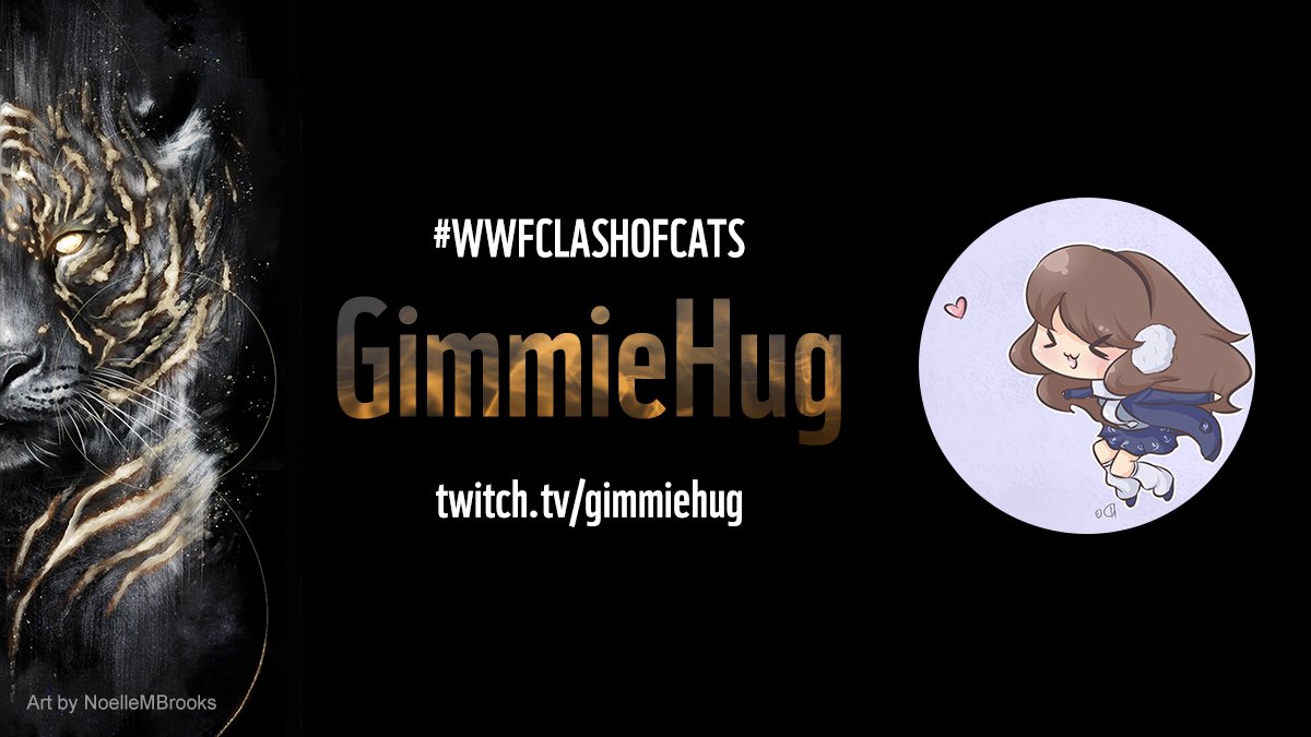 WWF_streamers's tweet photo. A lovely and positive artist and gamer, @Gimmehug is LIVE NOW! A member of @TeamMaruMinions, she'll be streaming for 🐯 Team Tiger in #wwfclashofcats from 15-30 Dec to save big cats with @WWF_Australia! Go check her out at https://t.co/IOoDFh9QPi! https://t.co/gPCLVpKURQ