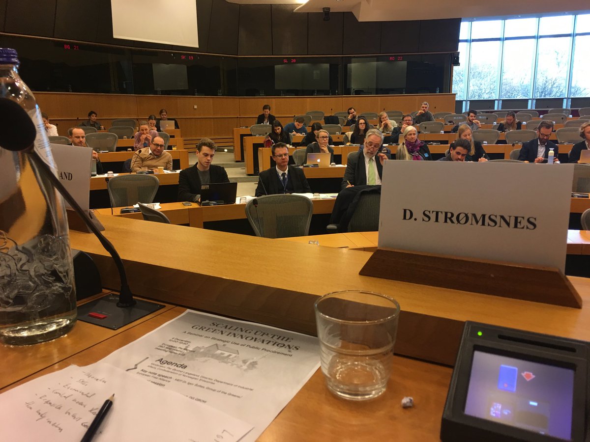 Presenterer arbeidet med grønne innovative anskaffelser i EU-parlamentet