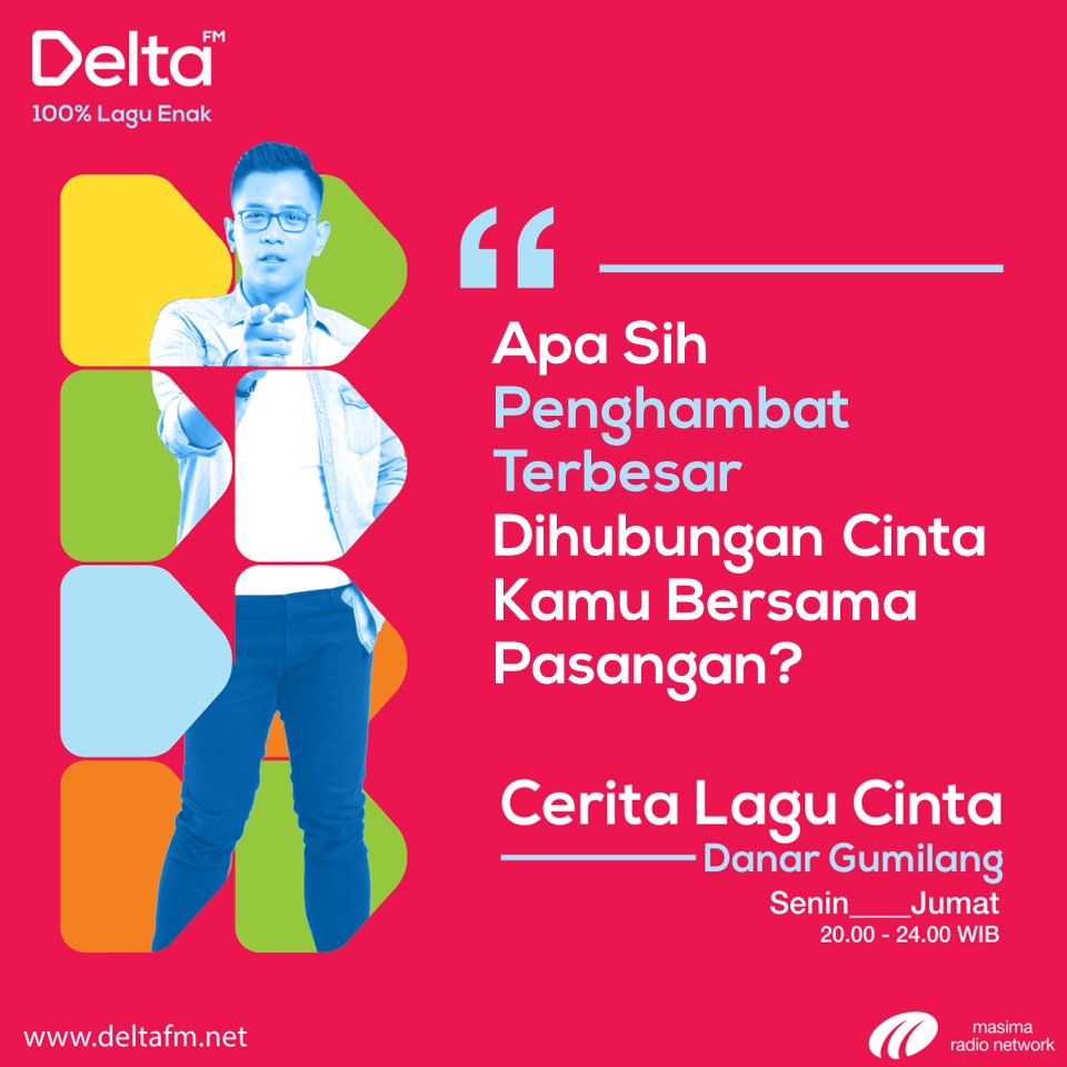 Hambatan Terbesar kamu apa sih?
Sharing yuk bareng <a href="/danargumilang/">danar gumilang</a> di #DanarCLC malam ini.
Tlp (021)72784618 - 72800886
WhatsApp : 0822-60000-991.
Streaming : streaming.deltafm.net