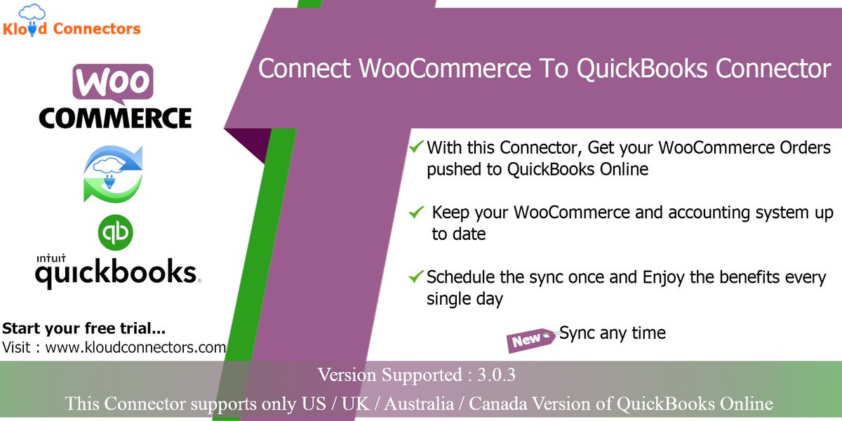 KloudConnectors's tweet image. Sync #WooCommerce &amp;amp; #QuickBooks through #KloudConnectors and save on your #accounting expenses !