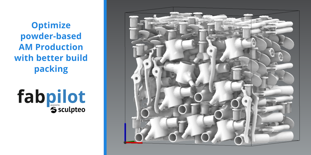 teamfabpilot's tweet photo. Optimize your powder-based #AdditiveMFG production! #Fabpilot’s #3D Nesting algorithm allows you to pack more items per batch, minimize crashes &amp; take less time to prepare each production run. Learn more about packing for #3DPrinters with FREE slide deck: https://t.co/zdMdSM0eZ9 https://t.co/mL2SWlz7kr