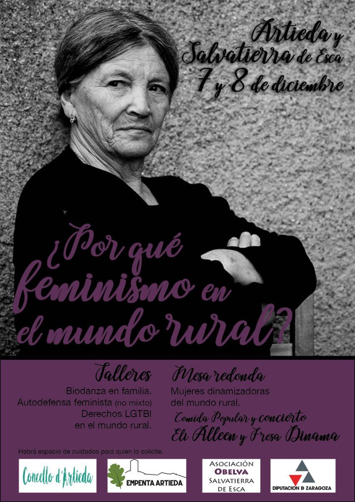 #AGENDA Los días 7 y 8 de diciembre, #Artieda y #Salvatierra d’Esca acogerán las primeras jornadas “¿Por qué feminismo en el mundo rural?” arainfo.org/?p=166956   <a href="/empentartieda/">Empenta Artieda</a>