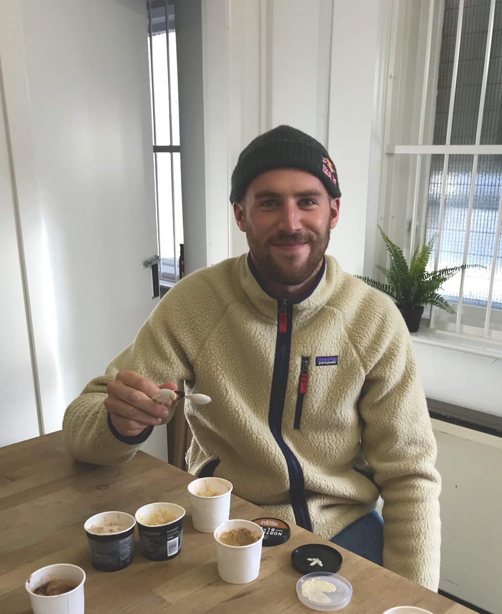 Local boy <a href="/gordonleeds/">gordon benson</a> getting stuck into the good stuff down at NBHQ. Ice Cream, the new training fuel..? 👀