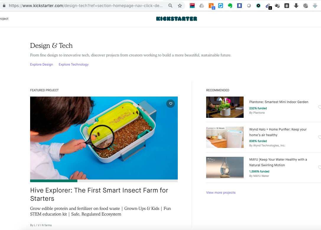 Livinfarms's tweet image. Featured project today FRONT PAGE! of #Design&amp;amp; #Tech @kickstarter thanks so much! please keep sharing and pledging as we wriggle towards our goal of creating a healthy future with the next generation! #Kickstarter #startup #edibleinsects #STEMeducation bit.ly/hiveexplorer