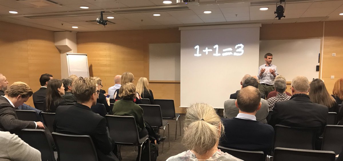 Industriell symbios, 1+1=3 och minskade koldioxidutsläpp, säger symbiosutvecklare Peter Carlsson om #sotenässymbios under seminariet Innovation på landsbygden #framtidvg