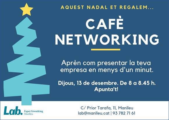 nextway_'s tweet photo. 13/12/2018 @LabManlleu us convida al #cafe i #networking i aprèn a presentar la teva empresa o producte en menys 1 minut! 😀 @OPEManlleu @ajManlleu #osona #Manlleu #bonnadal Reserva la teva plaça! https://t.co/KyAGlviwYK