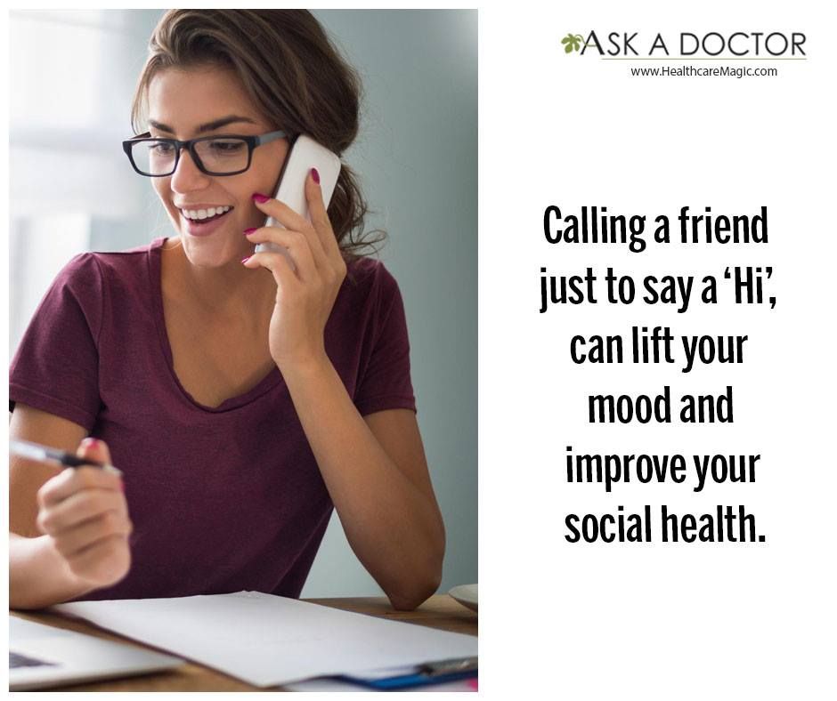 DailyHealthTips's tweet photo. Ask a Doctor Online at 
https://t.co/kQBzB69Ql9 

#callingafriend #helpsliftyourmood #improvesocialhealth #AskADoctor #DailyHealthTips #HealthcareMagic https://t.co/BCyEwtPtYy