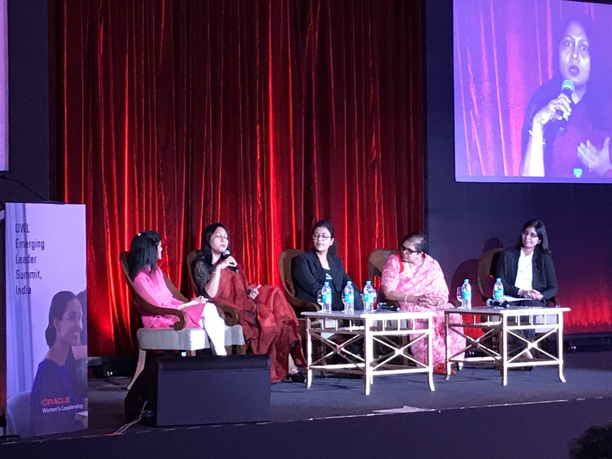 OracleWomenLead's tweet photo. Good leaders practice respect, empathy, integrity, inclusion, are self-aware, and are lifelong learners - just some of the powerful messages from our panel discussion at the #EmergingLeaders Summit India. https://t.co/AWy9B6OcEc