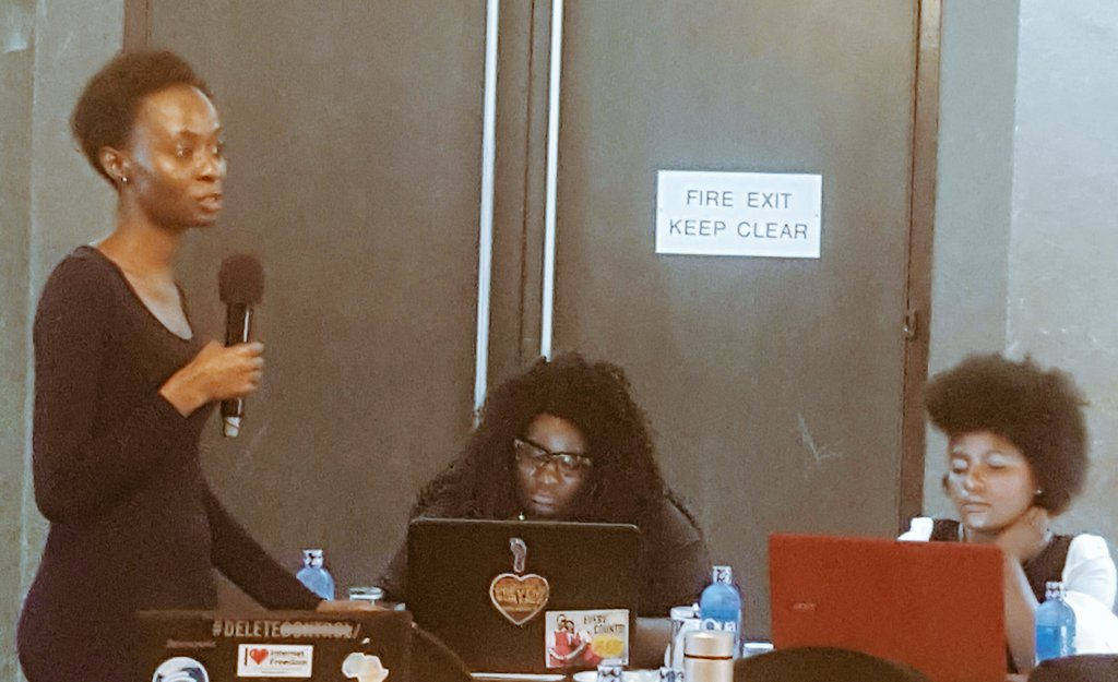 Mwazi's tweet photo. Is Social media mightier than the sword? @cipesaug Ashnah Kalamera shares how advocacy helped raise awareness & created kickback against oppressive legislation or govt action e.g. #datamustfall #OpenSpaceZM #KeepItOn #FreeZone9bloggers #Twimbos #InternetFreedomAfrica https://t.co/PMqdqZpjod