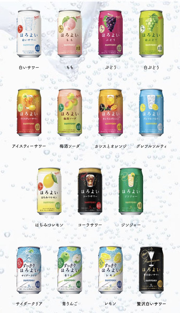 あいぴょん Twitterren ほろよい種類あるなぁ パッケージ可愛いから飲みたくなる