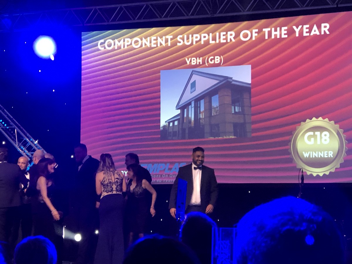 TradesmithLtd's tweet photo. What a great evening at the @G_Awards on Friday! Huge congratulations to our wonderful partners in winning @DeceuninckUK for New Product of the Year for Linktrusion & @VBHGB for Component Supplier of The Year!! #GAwards2018 π₯³πππ https://t.co/gyuLYF1gAd