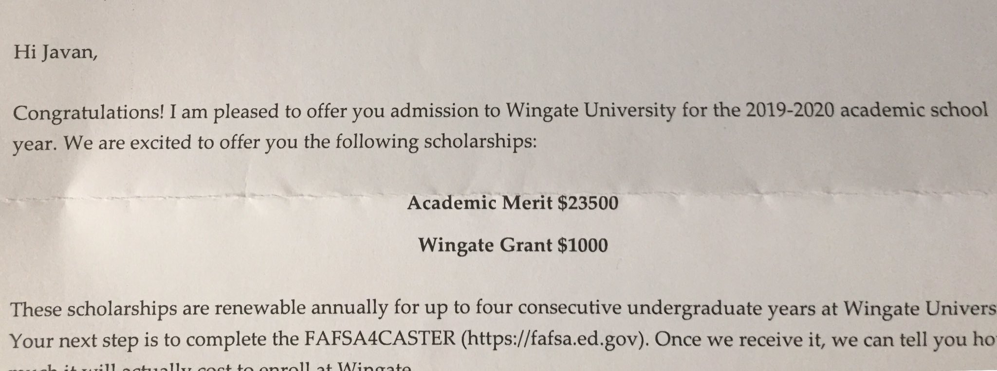 Wingate University Scholarships3