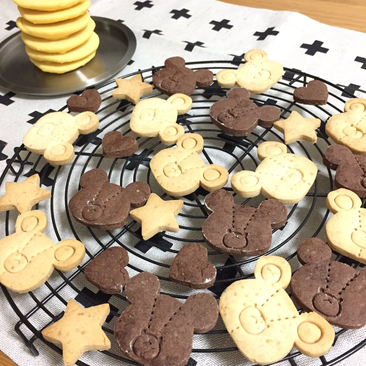 Kana ジャッキー デイビッド 米粉パンケーキタワー 手作りおやつ クッキー くまのがっこう お菓子作り好きな人と繋がりたい コッタ