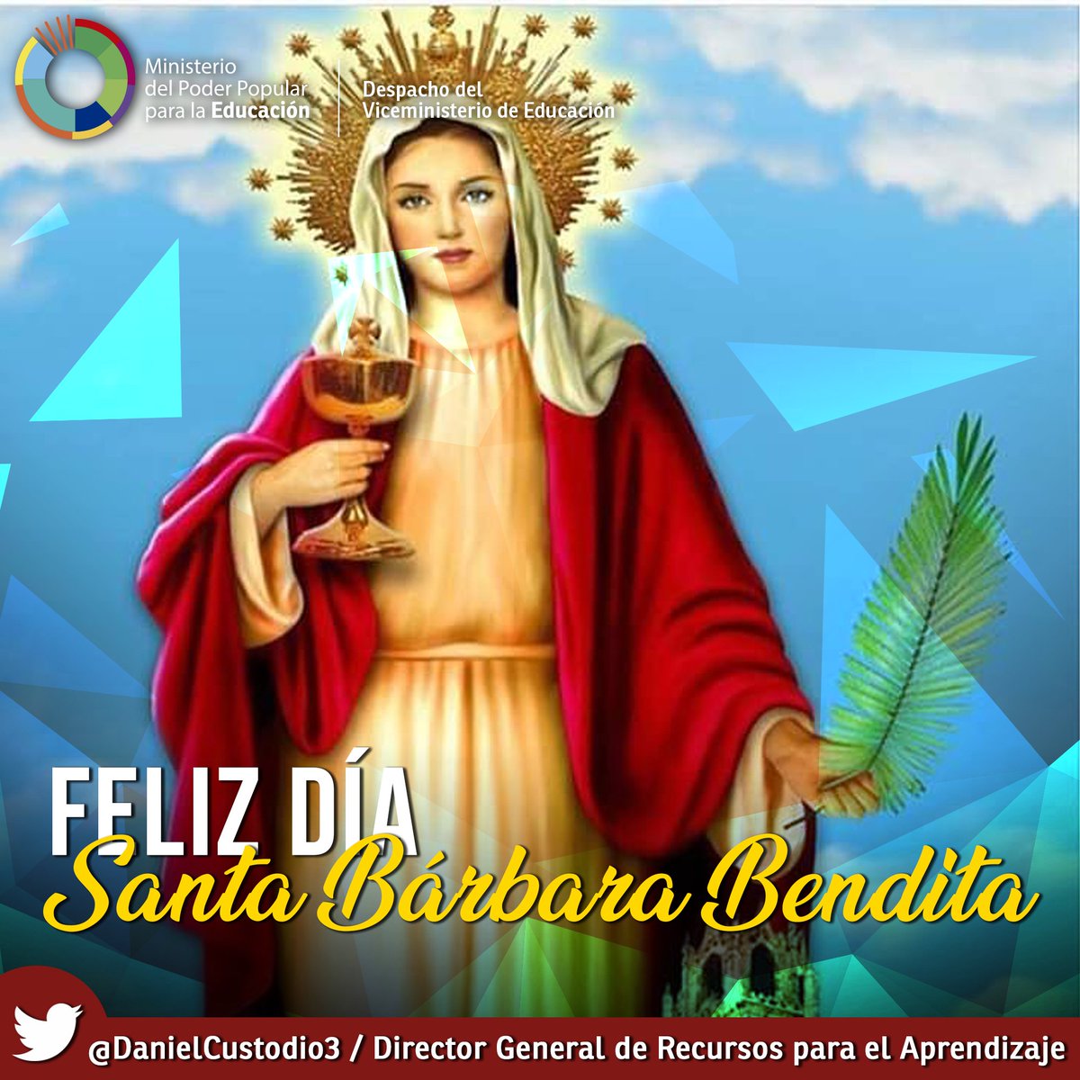 Santa Barbara Bendita Que En El Cielo Estas Escrita Dia De Santa Barbara / Hoy Es El Dia De Santa Barbara Virgen Y Martir