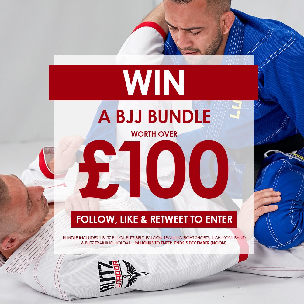 BLITZSPORT's tweet image. On the Second Day of #Christmas, Blitz gave to me... a #competition to win a Blitz #BJJ bundle worth over £100! FOLLOW, LIKE and RETWEET to enter.

24 hours to enter. Ends 5 December (noon). Winner announced later this week.
#win #giveaway #rttowin #prize #martialarts