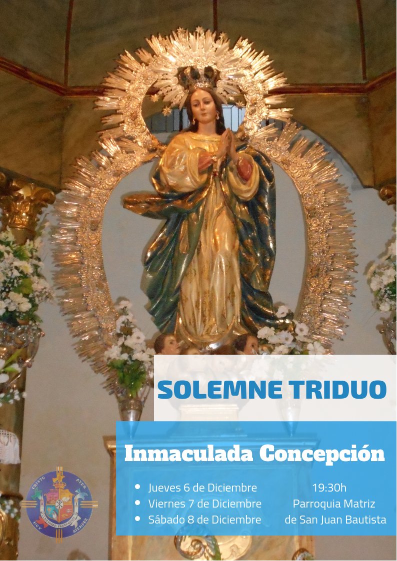 ParroquiaGibra's tweet photo. El sábado 8 de diciembre celebramos la festividad de la #InmaculadaConcepción. En #Gibraleón se celebrará un solemne triduo en honor a la Virgen durante la presente semana. https://t.co/x5ldjBqdYl