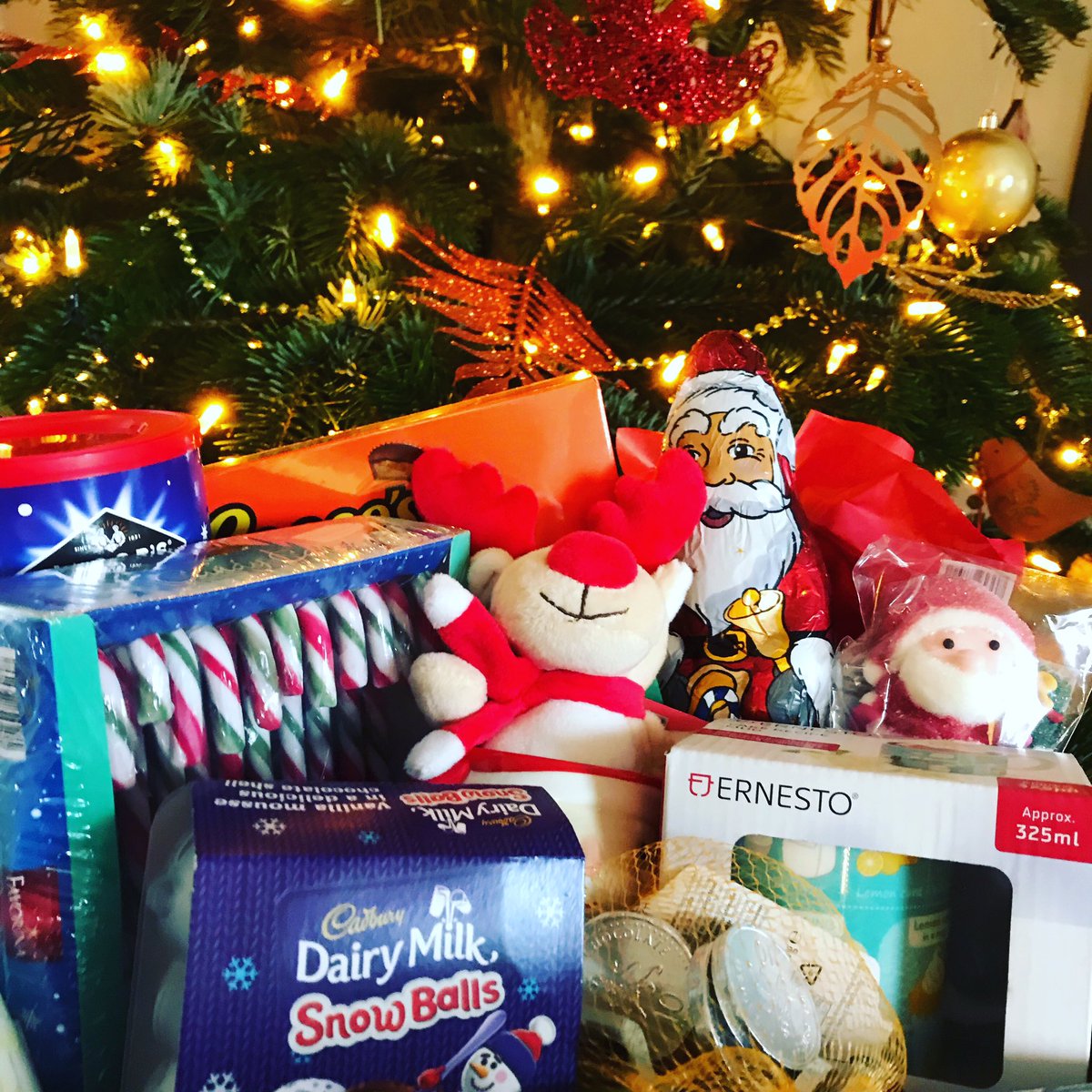 We have a fantastic festive box of treats to give away at the food and period product drive tomorrow! Come and see us in the Hangar between 10am &amp; 3pm to make a donation (product or cash) and be in with a chance of winning!