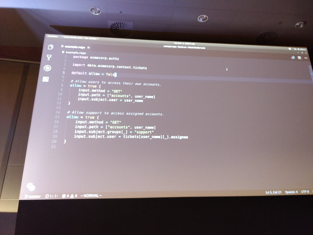 xinity's tweet image. The power of #openpolicyagent declarative language and simple syntax 👍#dockercon