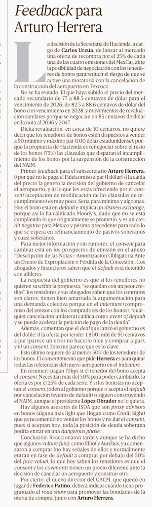 AliciaSalgadoMX's tweet photo. 📰Mi columna de hoy en @Excelsior
📍Feedback para Arturo Herrera
- Reaccionaron tarde
📍#CCE curiosa la regla en proceso de inscripción de candidatos al relevo de @jpcastanon
📍#FinancialIntegrityNetwork
incorporó a @BernardoGR77 como consejero senior
👇 https://t.co/d6Ml7anlMi https://t.co/AavDbtVk8t