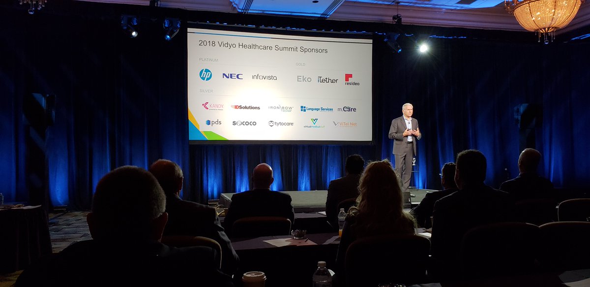 Thanks again to the #VidyoHCS sponsors: <a href="/HP/">HP</a> @NEC_corp <a href="/Infovista/">Infovista</a> <a href="/iTetherTech/">iTether</a> <a href="/Resideo/">Resideo</a> <a href="/ribboncomm/">Ribbon</a> and @Kandy_io <a href="/IDSolutionsInc/">Interactive Digital Solutions, Inc.</a> <a href="/Iron_Bow/">Iron Bow Technologies</a> <a href="/LSAWeb/">LSA</a> <a href="/mCareVirtual/">m.Care</a> <a href="/sococo/">Sococo</a> <a href="/TytoCare/">TytoCare</a> <a href="/ViTelNet/">ViTel Net </a>. Make sure to stop by their booths at the Innovation Showcase!
