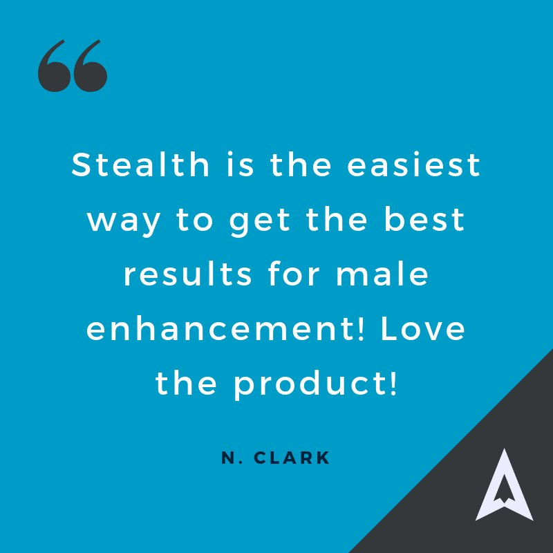 Boost your confidence with Stealth today at stealthformen.com