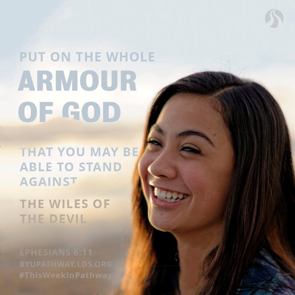 BYUPathwayWorld's tweet photo. Breastplate of righteousness + shield of faith + helmet of salvation + sword of the Spirit = whole armour of God. #Ephesians6 #ThisWeekInPathway #StandWithGod https://t.co/KrMuyatAqB
