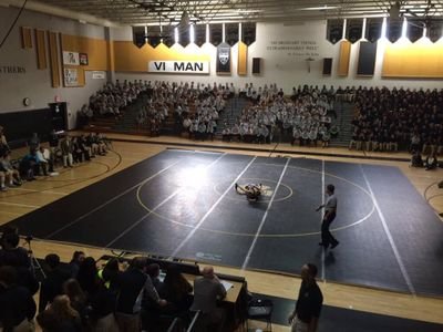 PAULVIWRESTLING's tweet image. Come out and support PVI Wrestling this Wednesday at the annual assembly match against DeMatha.  First whistle at 2:00pm #teampvi #winnerscircle
