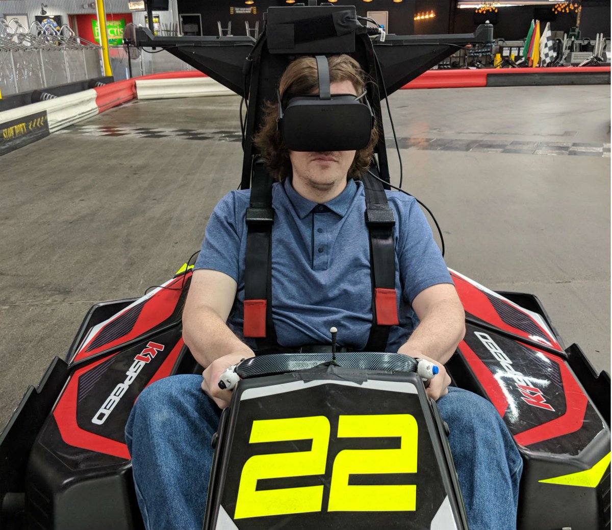 bjeaglefeather's tweet photo. Upload VR I Crashed A Mixed Reality Go Kart Into A Real Barrier https://t.co/8Ea2p9PeMD #AR #VRIndustryNews #MasterofShapes Via @UploadVR https://t.co/Hdh1Ui3XKY