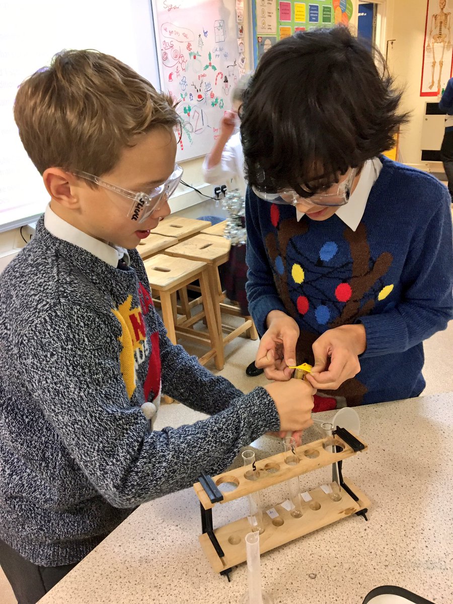 KESBathJunior's tweet photo. Our Christmassy scientists have been investigating which conditions are best for yeast to grow. #KESScience https://t.co/z40URsRPtk