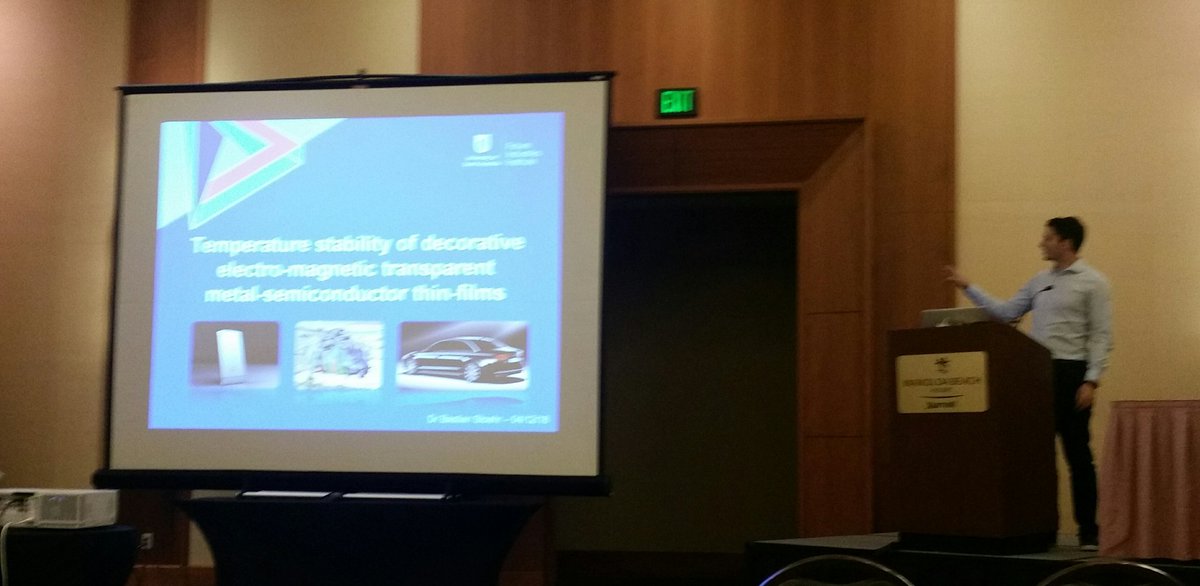 ScienceByDRE's tweet photo. Next up is @Bastian_Stoehr from @UniSAFII at #PacSurf18
Talking about our #ThinFilm work on fundamental science behind new products for the auto industry. https://t.co/xLxCPFYL2K