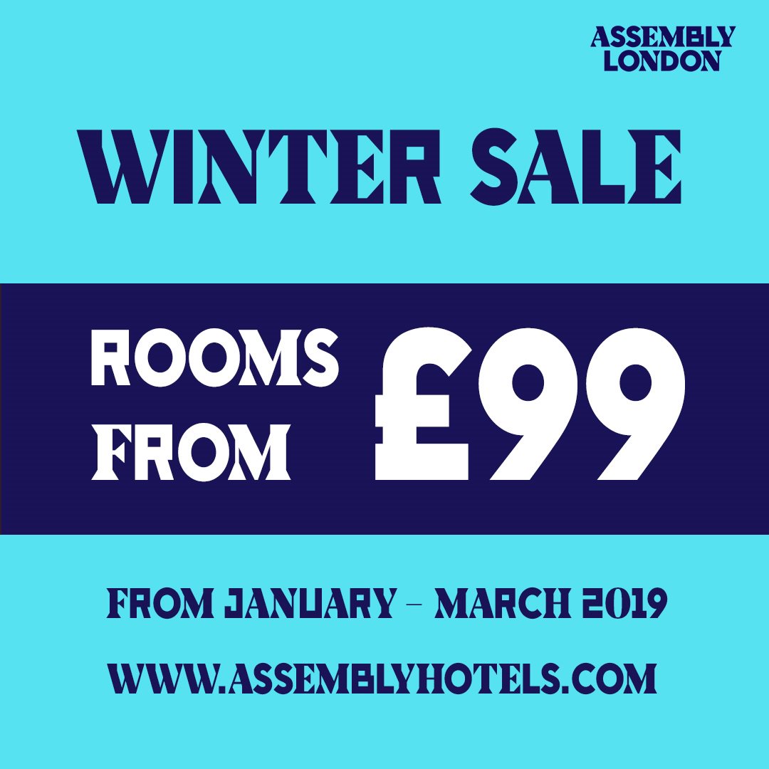 Rooms from £99?! Yep, we're totally serious. Book your 2019 stay with us today 😃 assemblyhotels.com/our-offers/