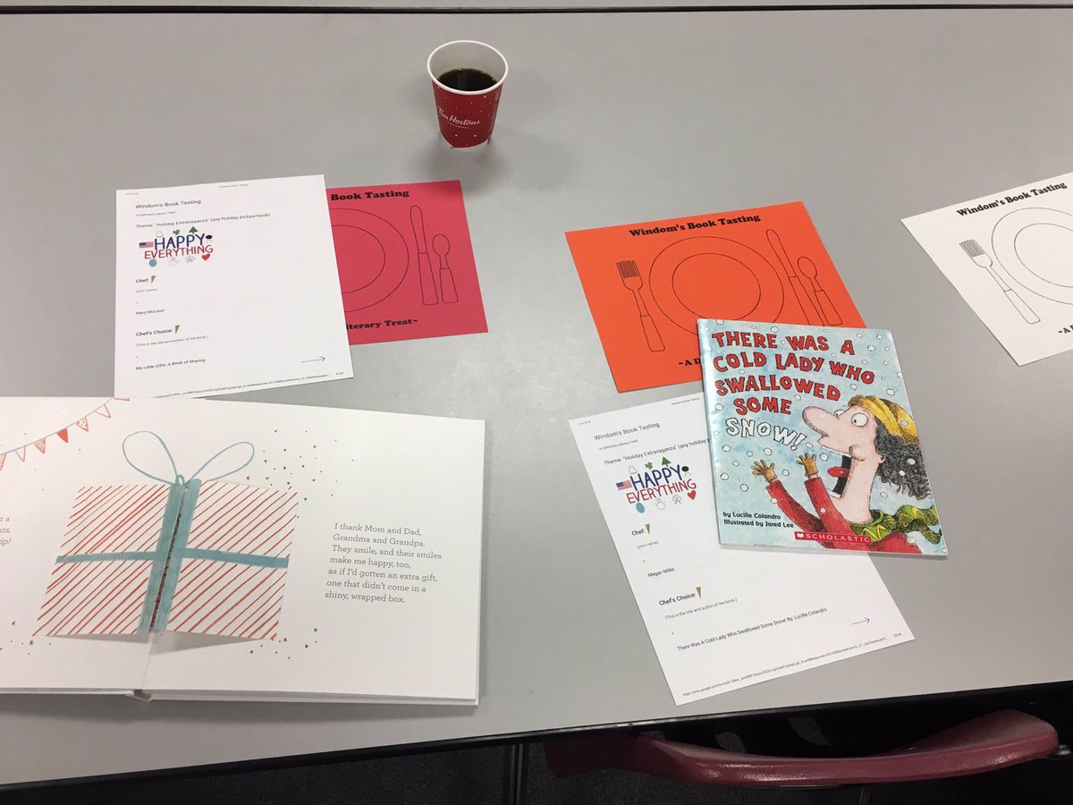 WindomElem's tweet photo. Windom’s Holiday Book Tasting! Sample some good holiday books recommended by a colleague and enjoy the company of those very same colleagues. #oplearns https://t.co/Cgs7XGWlxd