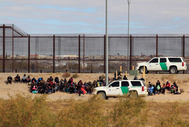 Migrants were detained on U.S. soil.