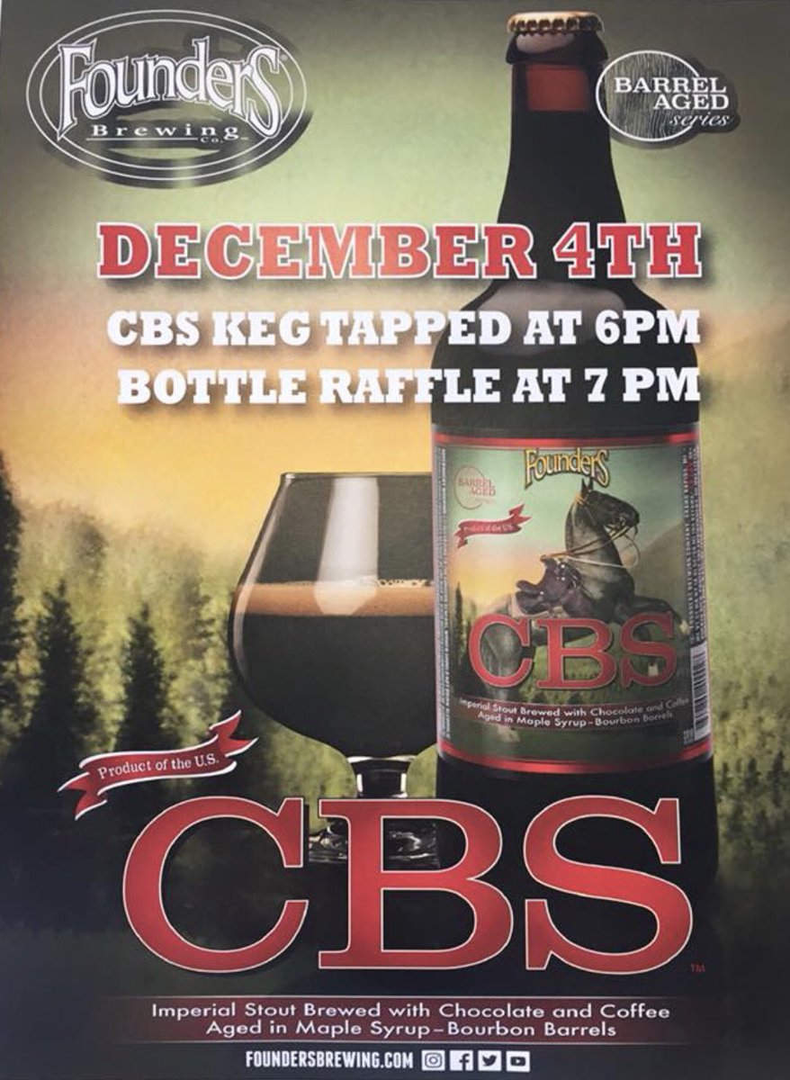 Tonight. <a href="/foundersbrewing/">Founders Brewing Co.</a> with the CBS .... join us. It will be a celebration!