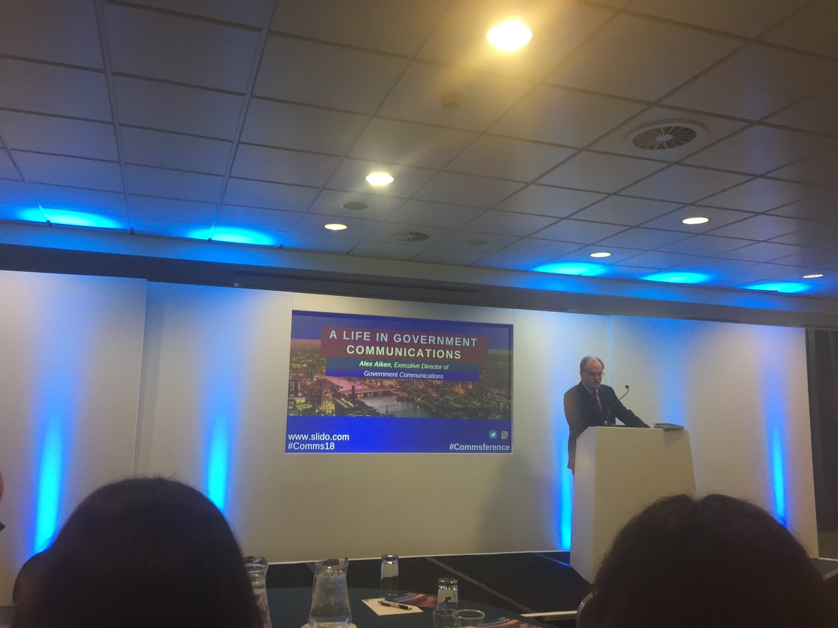 natalicehudson's tweet photo. Behavioural change, powerful storytelling and the importance of professional development - three areas we all need to reflect and improve on as public communicators, says @AlexanderAiken of @UKgovcomms #Commsference #comms2018 @NHSEnglandLDN @NHSImprovement https://t.co/kKkdg8X5ls