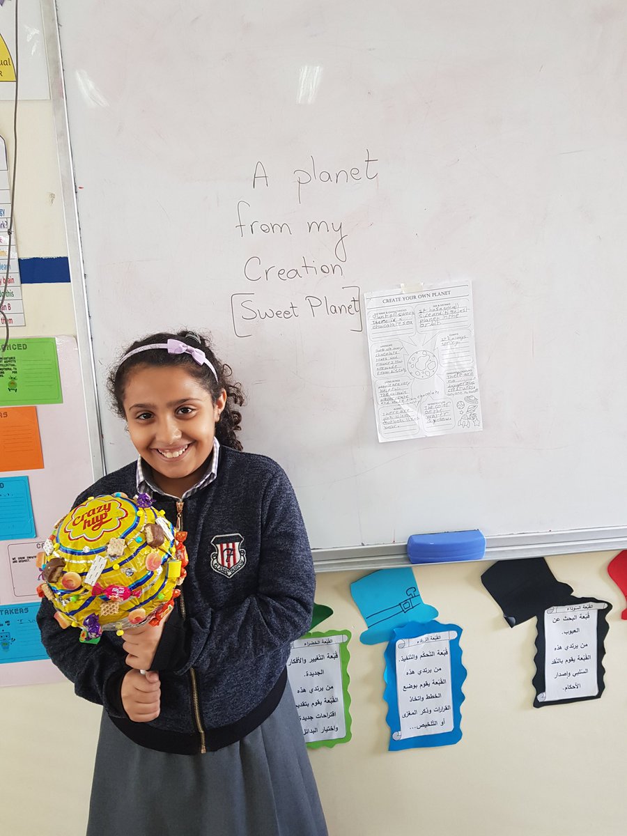rana_elmajzoub's tweet photo. Limar a grade four learner created the "Sweet Planet" #sweet just like her. #SOLAR_SYSTEM (planets from learners' creation) #creative_learners
@DawhaHighSchool https://t.co/B2FhozQinP