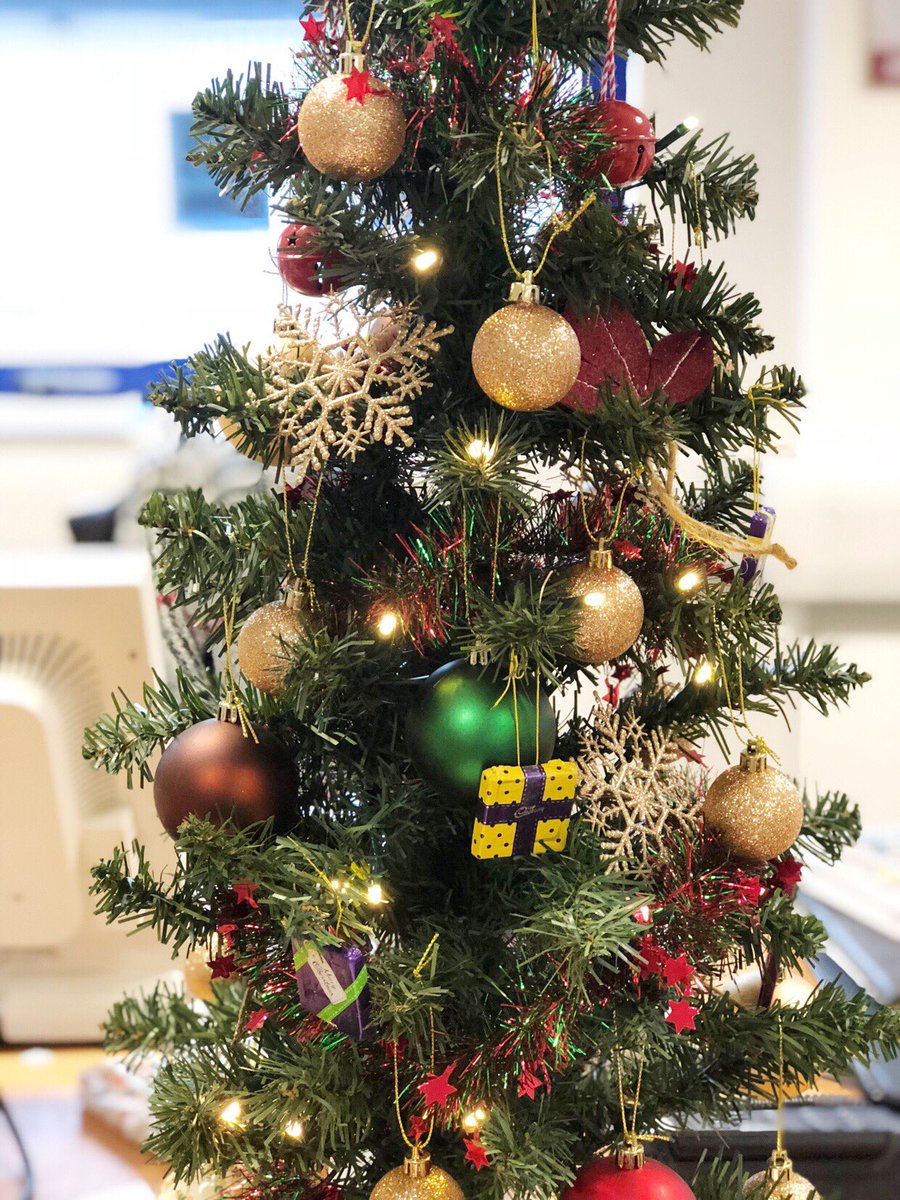 Christmas spirit has descended in the Resources department in the guise of our small but perfectly formed Christmas tree. 🎄 (just missing @laurahancock85 and Jo)