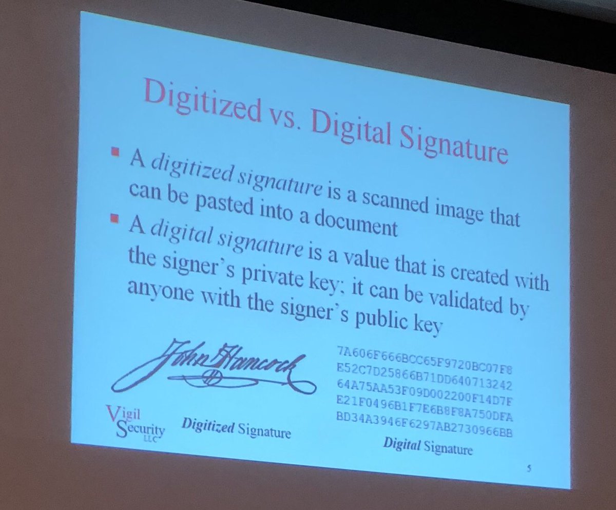 markrlindsey's tweet image. Digital Signatures are the foundations of STIR/SHAKEN, the forthcoming tools for fighting robocalling. Russ Housley at @SIPForum #SIPNOC2018 Robocalling Summit. 

Good discussion about private key protection, hardware modules/#cryptech, certificate lifetime, #quantum attacks.