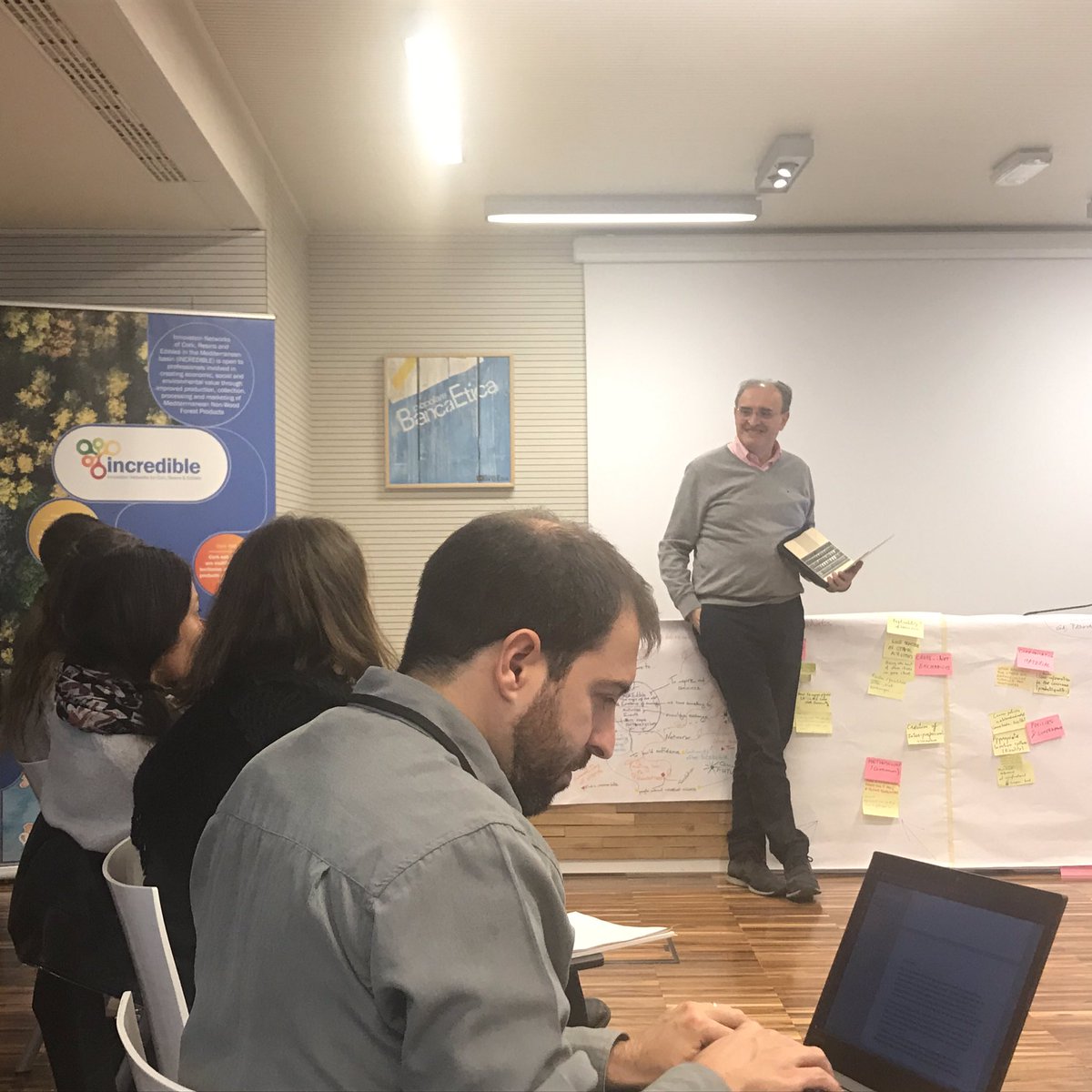 Incredibforest's tweet photo. Xavier Marcet (‘Lead to Change’ CEO), Nicolas Picard (@FAOForestry  Silva Mediterranea) and Mariana Ferreira (Luresa Resinas SL) are three of the 6members of INCREDIBLE Advisory Board, today at 2nd GA at Padova, who have knew our project. Great feedback. Welcome! https://t.co/loEX9YMX2z
