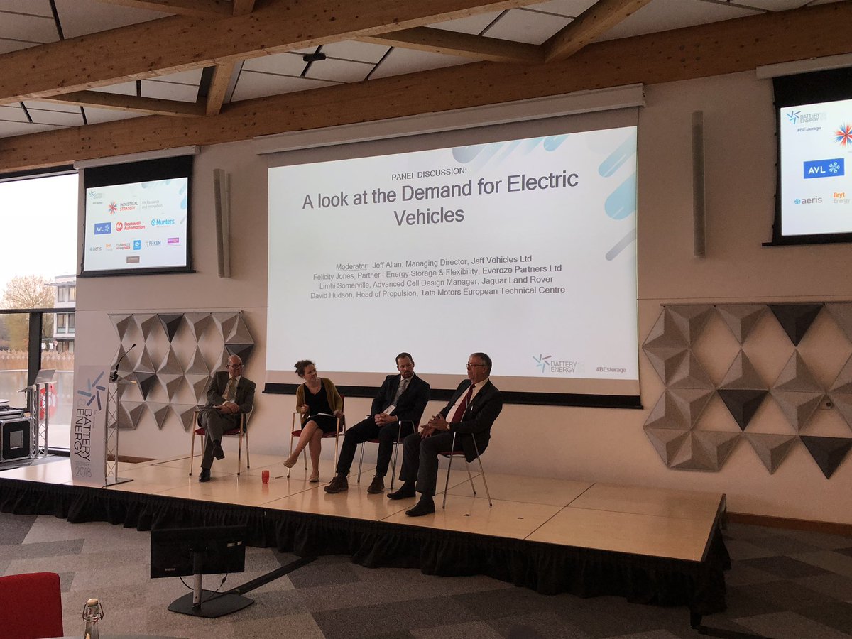 dominie_roberts's tweet photo. Talking about the demand for electric vehicles at #BEstorage @everozepartners @TataMotors @JLR_News https://t.co/HtAyhX4250