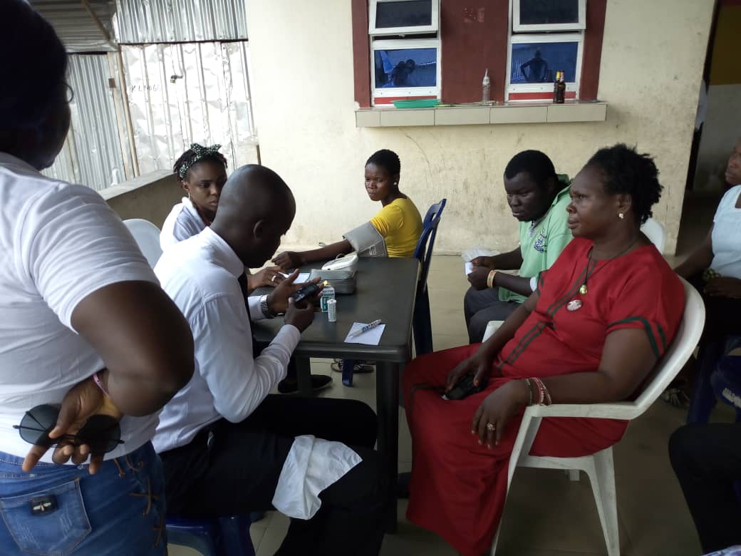 Again! We didn't go empty handed. 
We had a medical outreach, checking Blood sugar and pressure, giving out free drugs as well as consultation... 
The reactions were amazing! 
#NaijaVotesCampaign