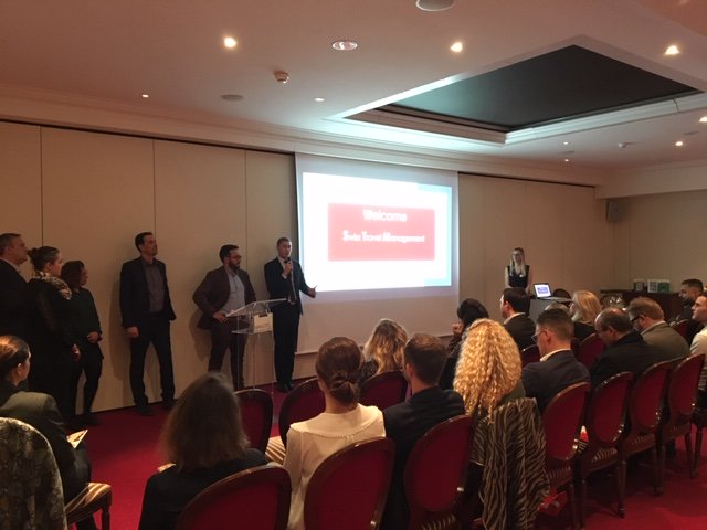 HCorpo's tweet photo. @HCorpo est fier d'avoir participé au lancement du #LivreBlanc de @stm_aftm. Merci à Aurélien Rodriguez pour son intervention sur les tendances 2019 du marché hôtelier, à l’hôtel Manhotel Royal de Genève ! #travelmanagement  #businesstravel https://t.co/rsMTQYaX3n